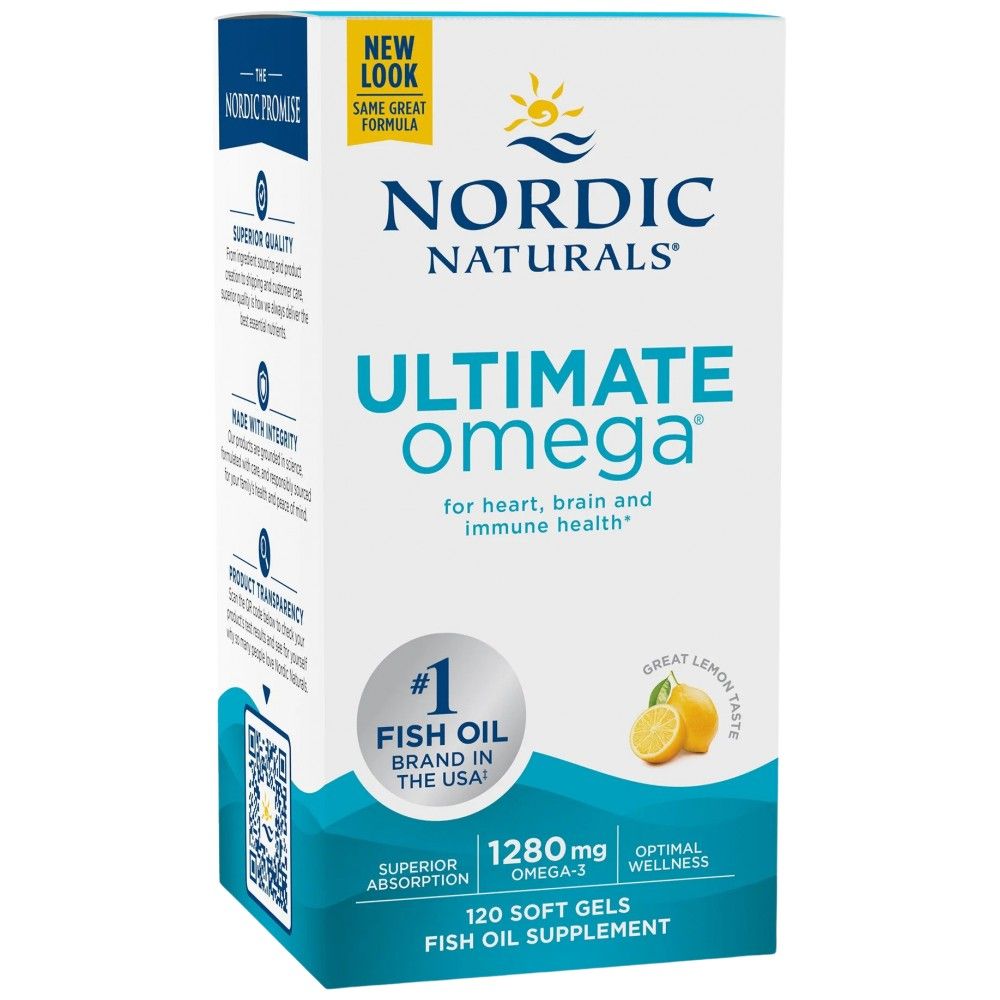 Ultimate Omega 1280 mg - 120 Gel capsules - Nutra Best Europe
