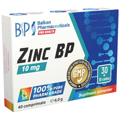 Zinc BP 10 mg - 40 Tablets - Nutra Best Europe
