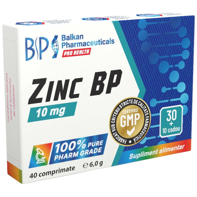 Zinc BP 10 mg - 40 Tablets - Nutra Best Europe