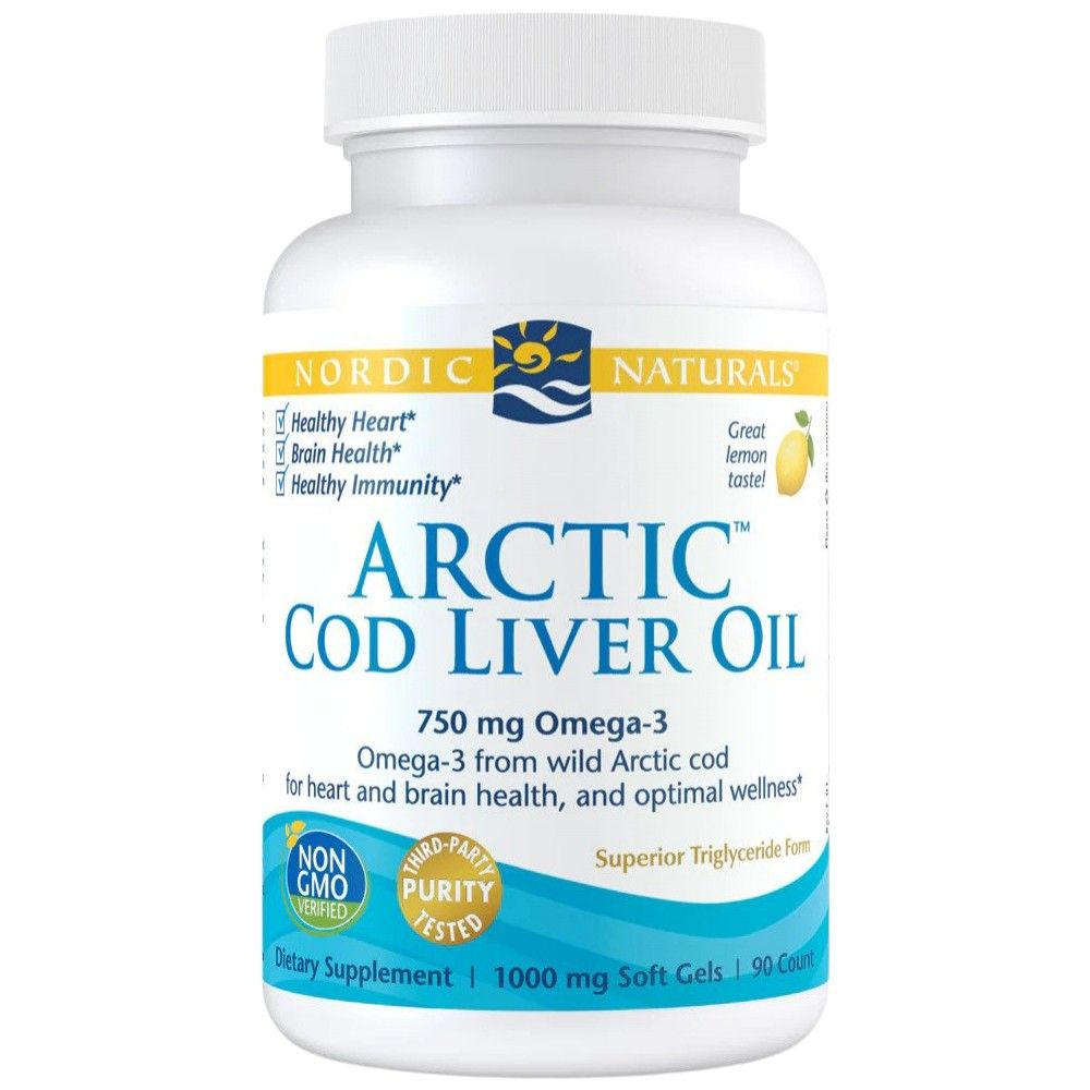 Arctic Cod Liver Oil 750 mg - 90 Gel capsules - Nutra Best Europe