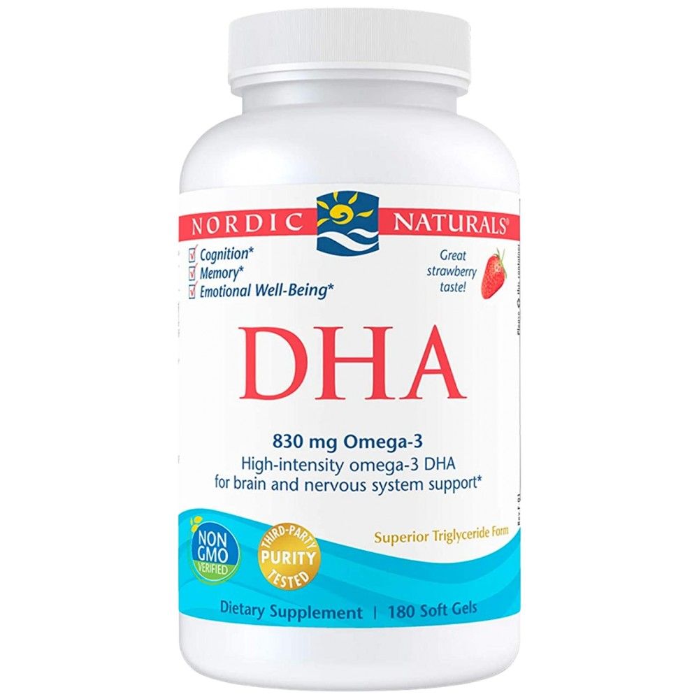 DHA 830 mg - 180 Gel capsules - Nutra Best Europe