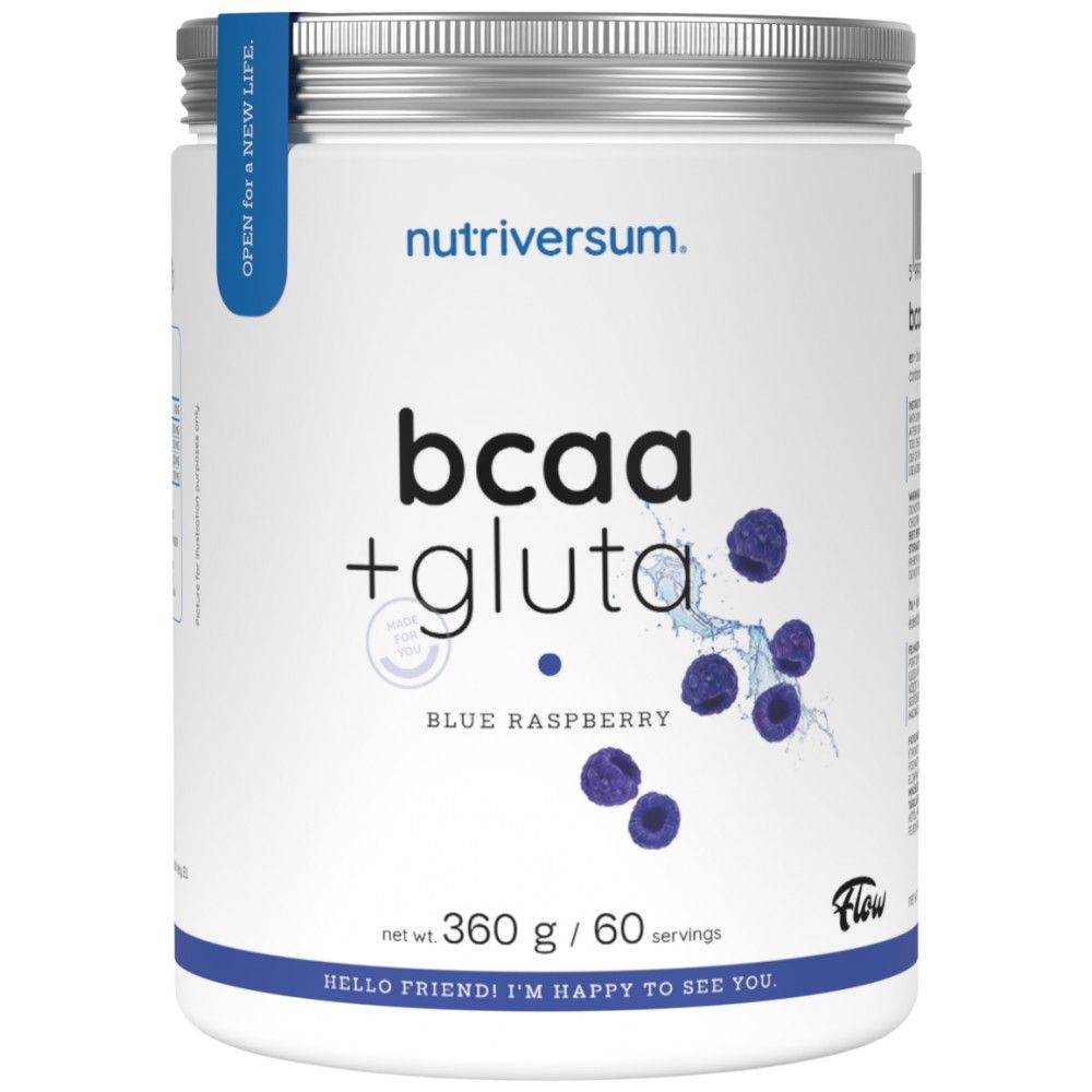 BCAA + Gluta Powder | Flow - 360 grams - Nutra Best Europe