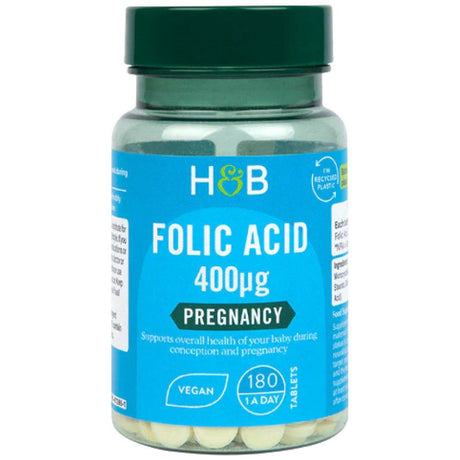 Folic Acid 400 mcg - 180 Tablets - Nutra Best Europe