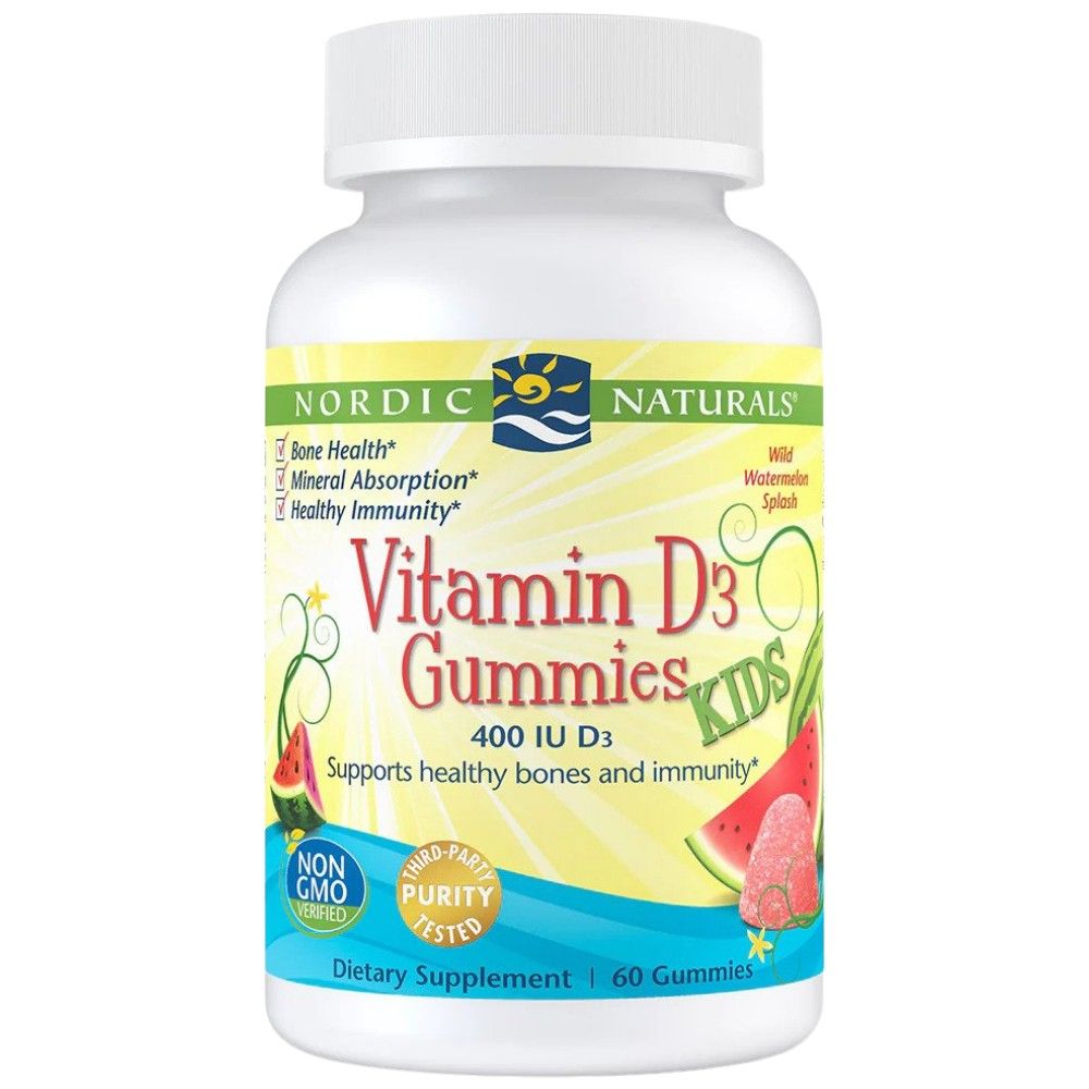 Vitamin D3 Gummies Kids 400 IU - 60 gummies - Nutra Best Europe