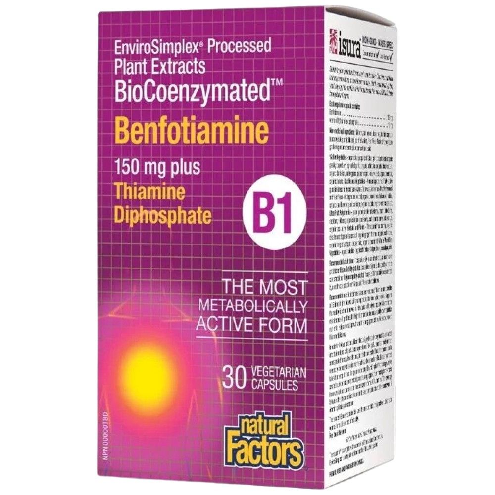 Benfotiamine 150 mg | BioCoenzymated™ - 30 capsules - Nutra Best Europe