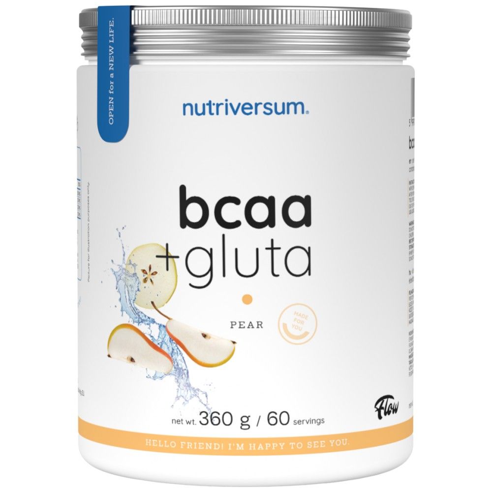 BCAA + Gluta Powder | Flow - 360 grams - Nutra Best Europe