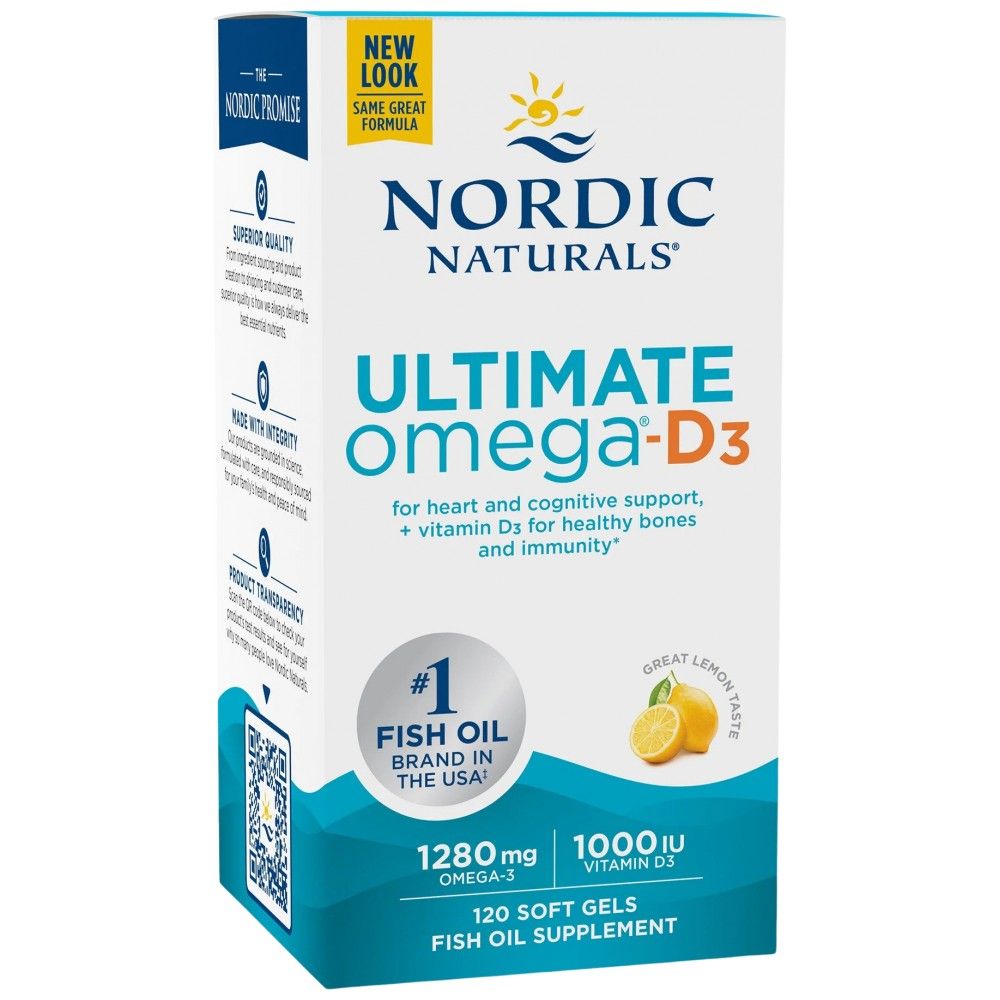 Ultimate Omega-D3 1280 mg - 120 Gel capsules - Nutra Best Europe