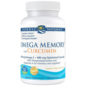 Omega Memory with Curcumin - 60 Gel capsules - Nutra Best Europe