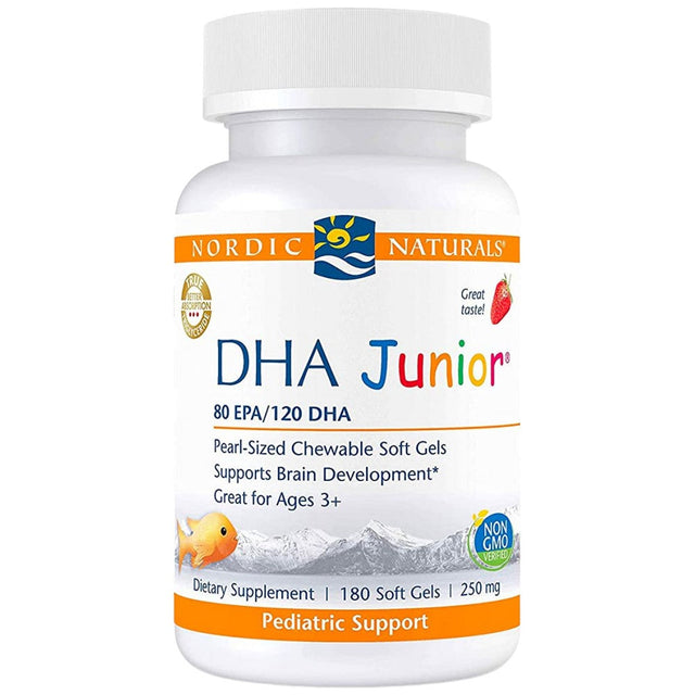 DHA Junior 250 mg - 180 Gel capsules - Nutra Best Europe