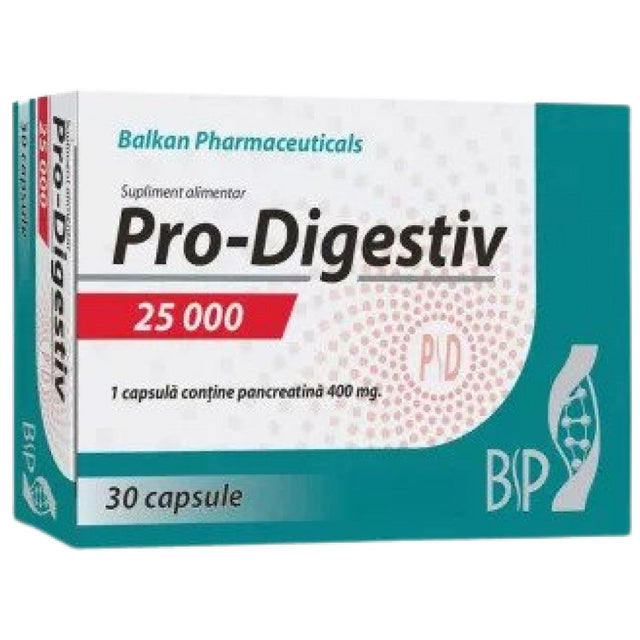 Pro-Digestiv 25000 | Pancreatin 400 mg - 30 capsules - Nutra Best Europe