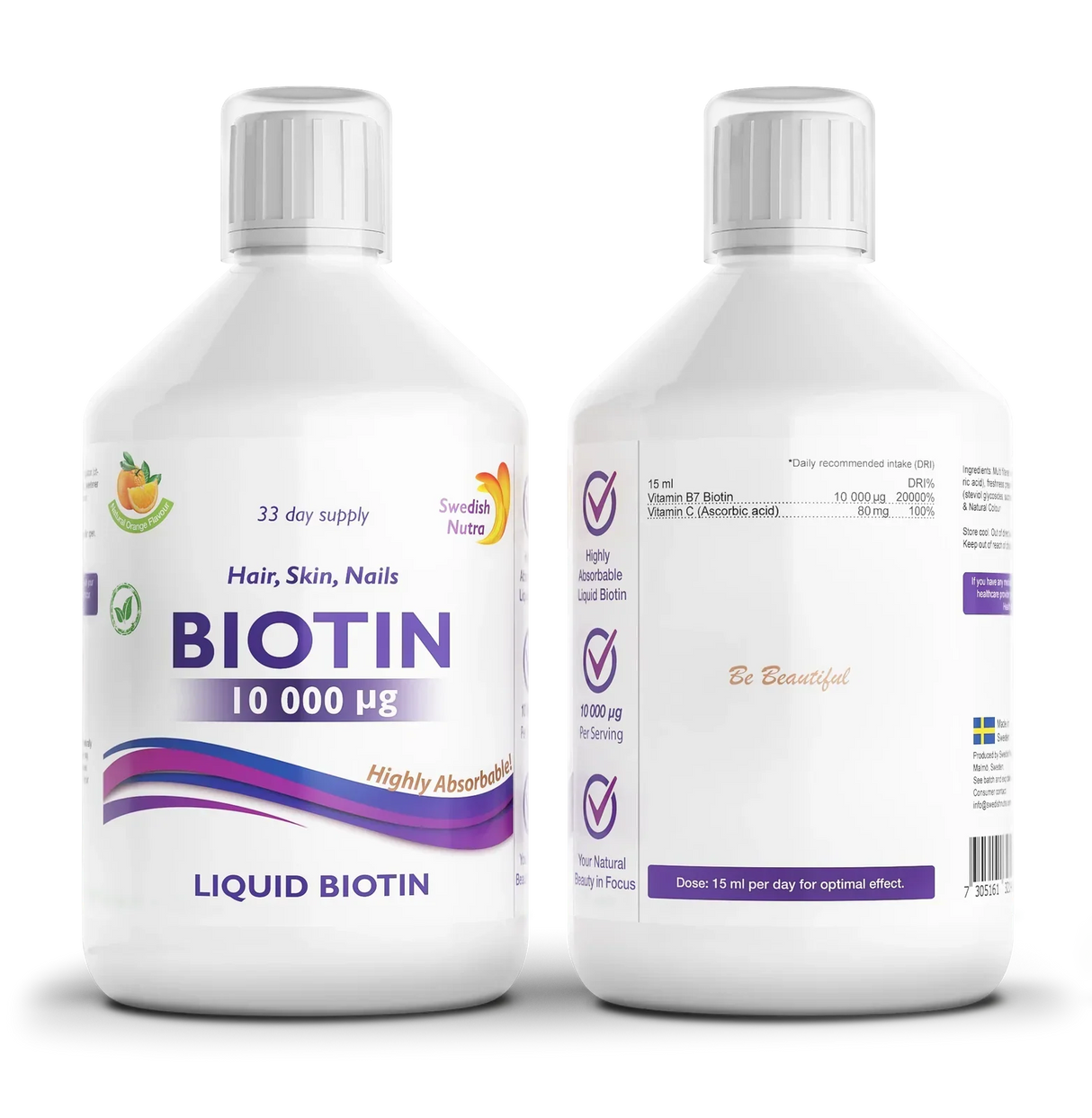 Folyékony biotin 10 000 mcg x 500 ml