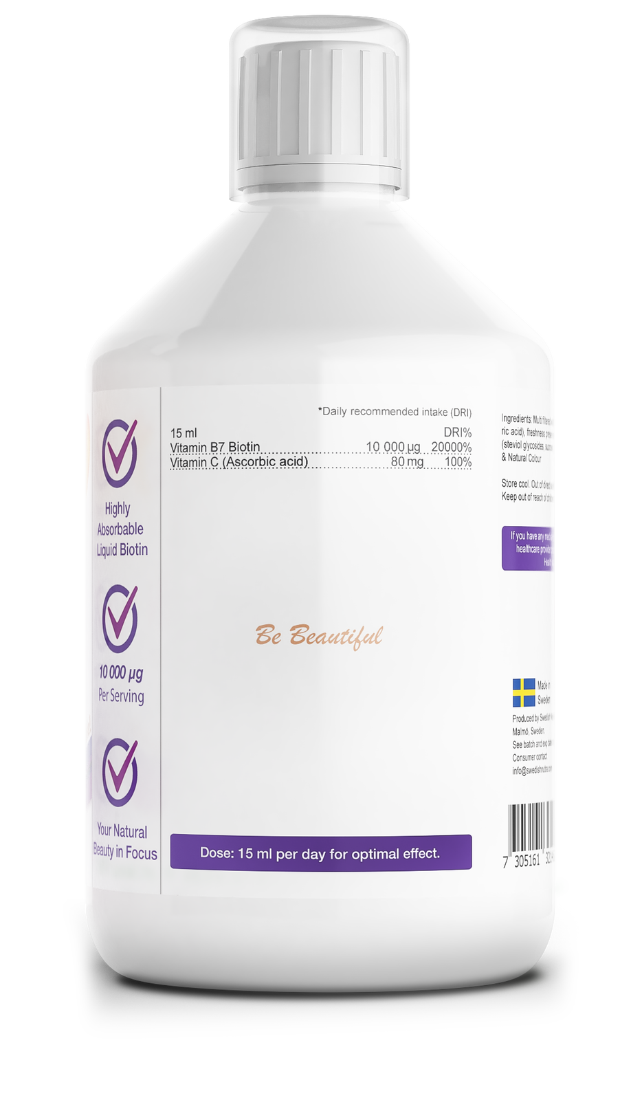Folyékony biotin 10 000 mcg x 500 ml