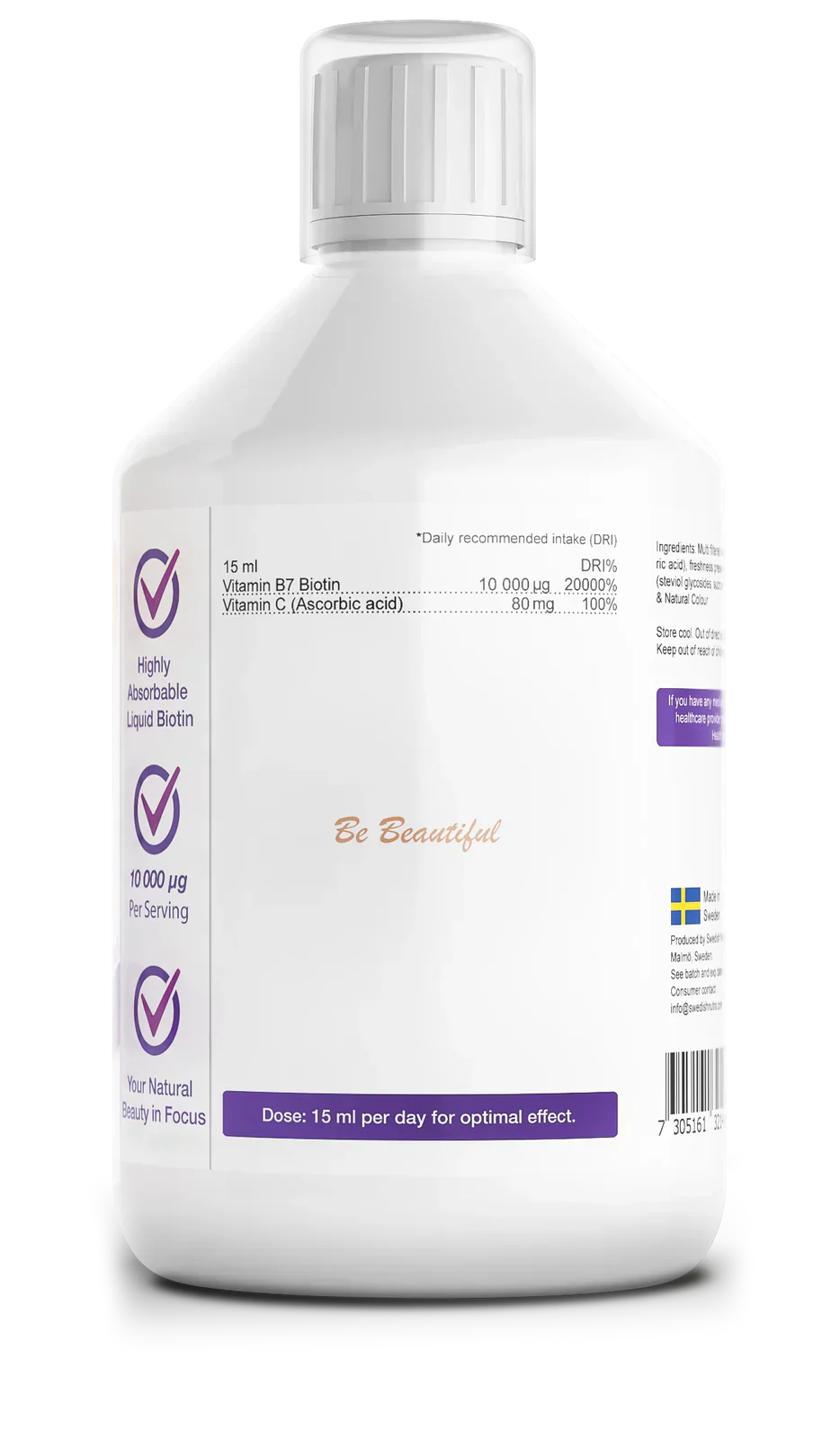 Folyékony biotin 10 000 mcg x 500 ml