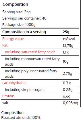 100% Mandulavaj Sima 1000 gramm