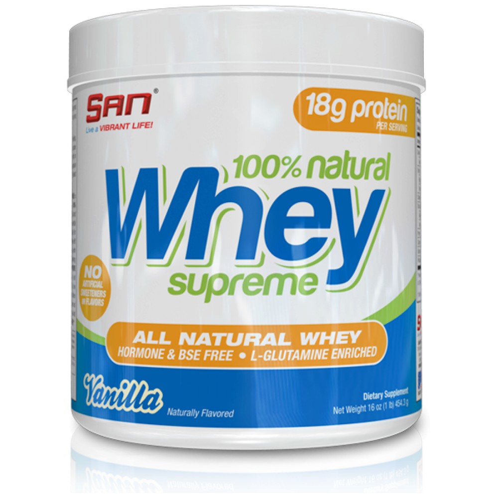 100% Natural Whey Supreme 454 gramm