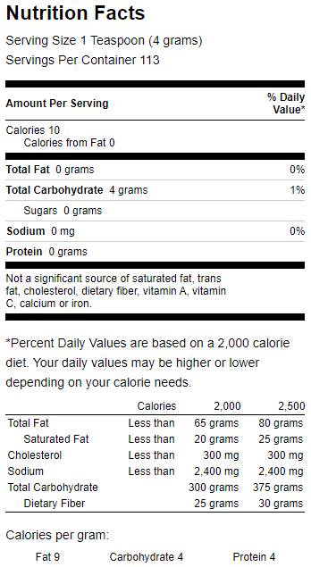 100% tiszta, nem GMO xilit granulátum 454 gramm