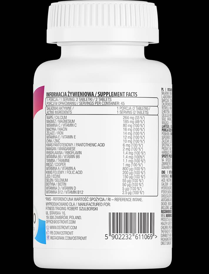 100% vitamin&Min. - 90 tabletta