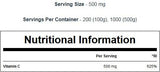 100% C-vitamin por 100 gramm