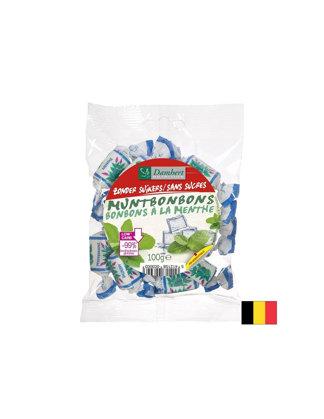 Mentás cukorka (cukormentes), 100 g