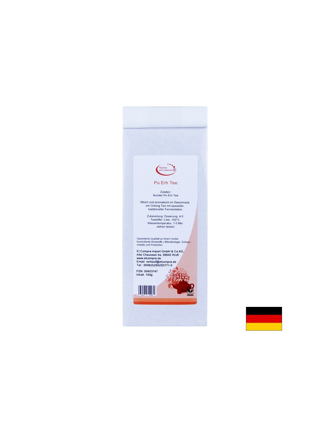 Kínai fekete tea Pu-Er, BIO, 100 g