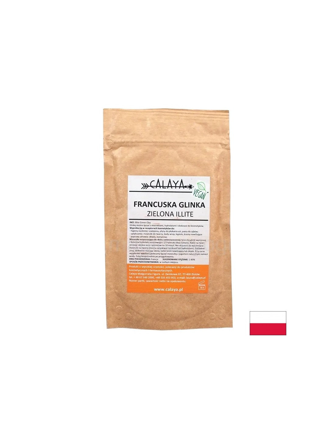 Francia zöld agyag Illite, 100 g