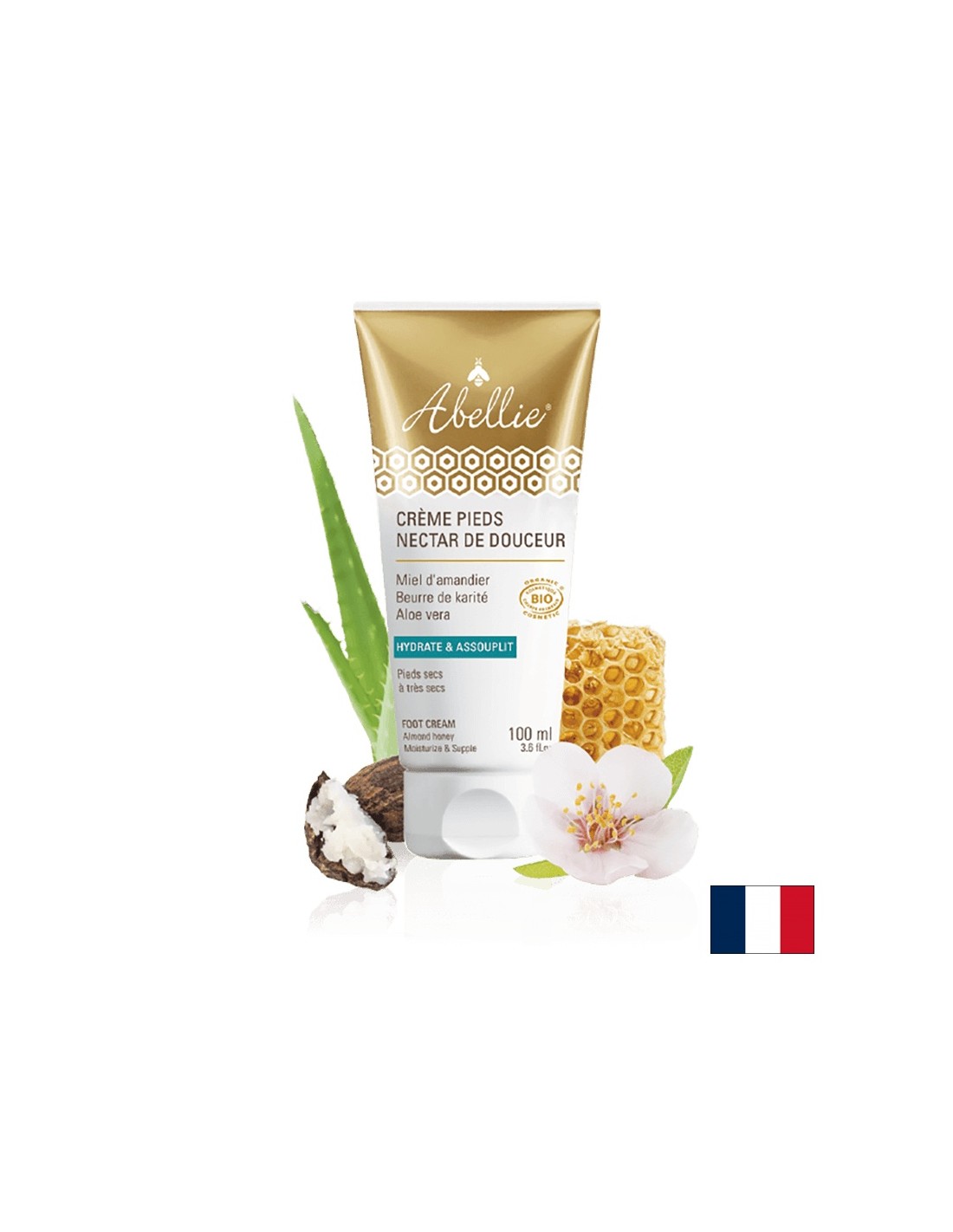 Hidratáló láb- és sarokkrém mandulamézzel, shea vajjal, aloe verával, 100 ml