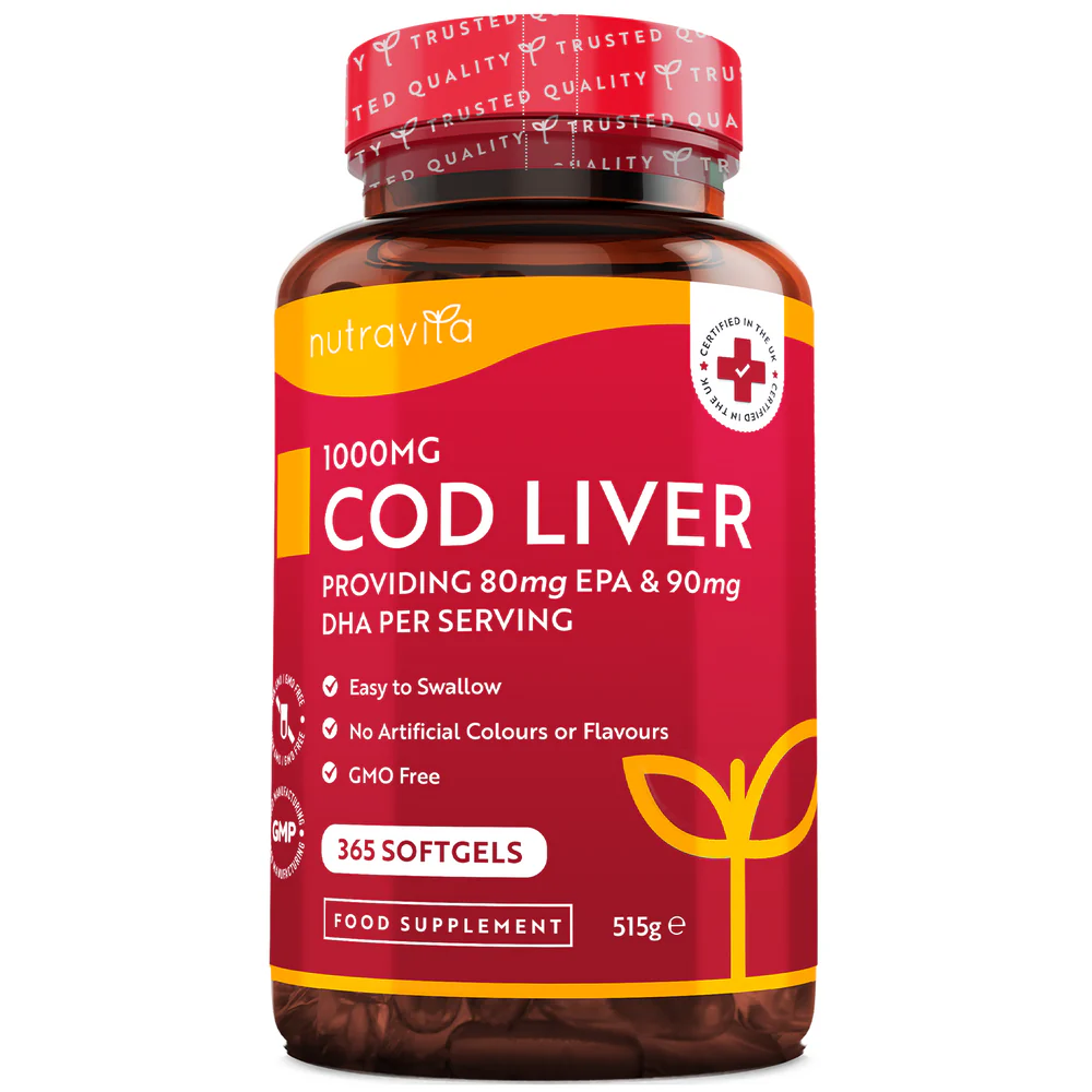 Csukamájolaj 1000 mg – 365 lágyzselé