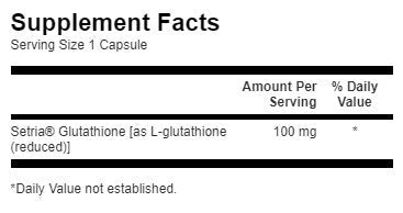 L-Glutathione 100 mg - 100 capsules - Nutra Best Europe