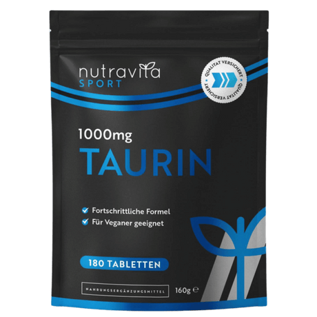 Taurine 1000 mg /180 tablets, 90 days/ - Nutra Best Europe
