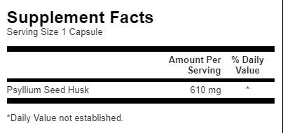 Psyllium Husks 610 mg - 100 capsules - Nutra Best Europe