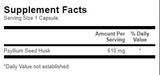 Psyllium Husks 610 mg - 100 capsules - Nutra Best Europe