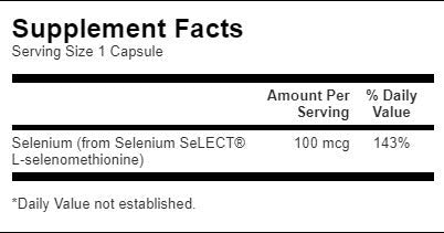Selenium 100 mcg (L-Selenomethionine) - 300 capsules - Nutra Best Europe