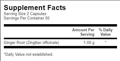 Ginger Root 540 mg - 100 capsules - Nutra Best Europe