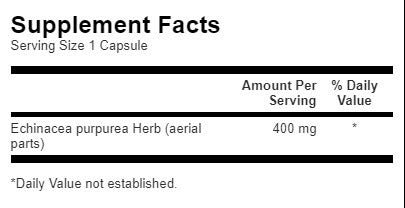 Echinacea 400 mg - 100 capsules - Nutra Best Europe