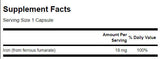Iron (Ferrous Fumarate) 18 mg - 60 capsules - Nutra Best Europe