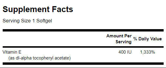 Vitamin E 400 IU - 60 Gel capsules - Nutra Best Europe