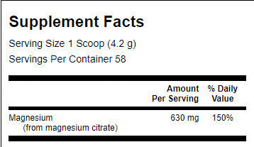 100% Pure Magnesium Citrate Powder - 227 grams - Nutra Best Europe