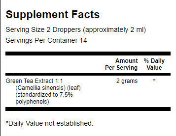 Green Tea Liquid Extract (Alcohol- & Sugar-Free) - 29.6 ml - Nutra Best Europe