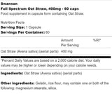 Full Spectrum Oat Straw 400 mg 60 capsules - Nutra Best Europe