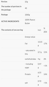 100% Peanut Butter Smooth - 1000 grams - Nutra Best Europe