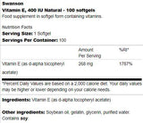 Vitamin E 400 IU Natural 100 Gel capsules - Nutra Best Europe