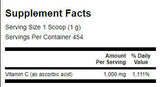 Vitamin C Powder - 454 grams - Nutra Best Europe
