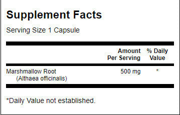 Marshmallow Root 500 mg - 90 capsules - Nutra Best Europe
