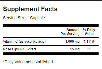 Vitamin C with Rose Hips 1000 mg - 90 capsules - Nutra Best Europe