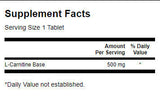 L-Carnitine 500 mg - 100 Tablets - Nutra Best Europe
