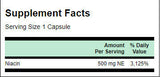 Niacin 500 mg - 250 capsules - Nutra Best Europe