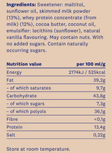 Proteinella White Chocolate 400 g - liquid white chocolate without added sugar and without palm oil - Nutra Best Europe