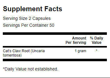 Cat's Claw 500 mg - 100 capsules - Nutra Best Europe