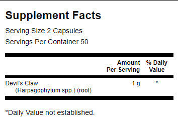 Devil's Claw 500 mg - 100 capsules - Nutra Best Europe