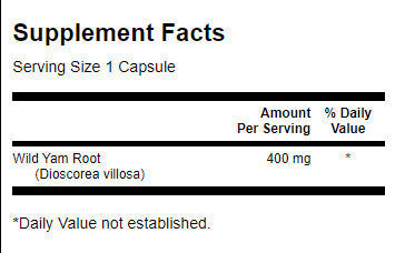 Full Spectrum Wild Yam 400 mg - 60 capsules - Nutra Best Europe